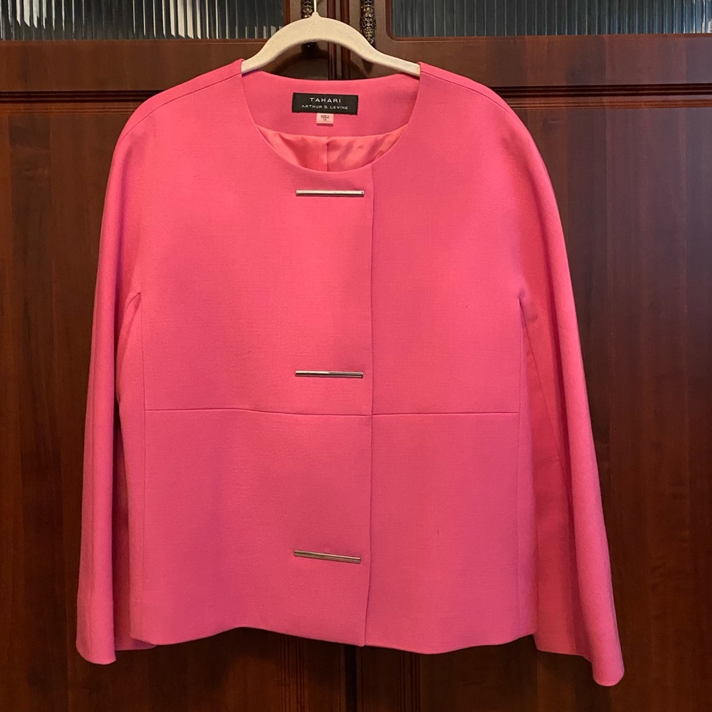 Tahari ASL pink suit jacket